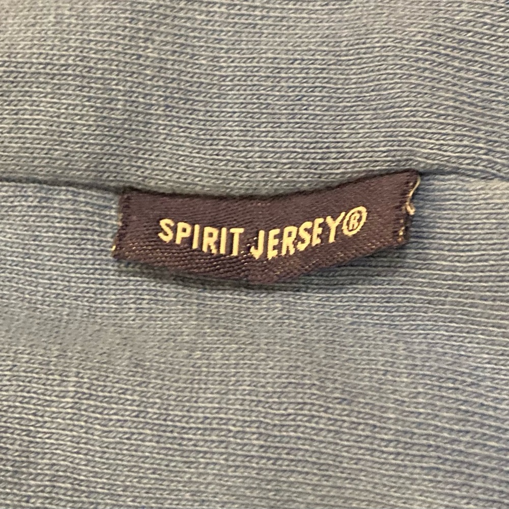 Spirit Jersey Size Large Retro Blue Full Zip Hoodie Streetwear Oversized (NWT) - Picture 3 of 5